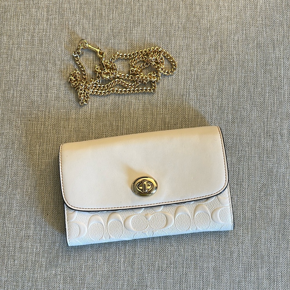 Coach leather crossbody! Practically new!